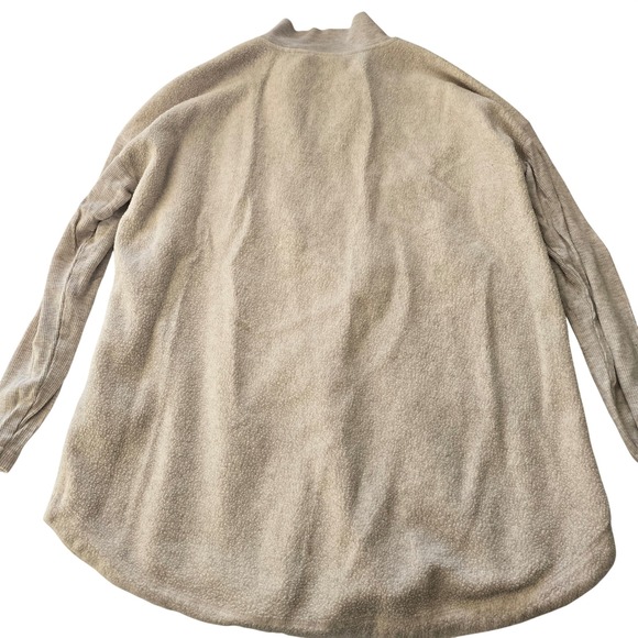 Soft Surroundings Adalyn Pullover Tunic Sherpa Fleece Quarter Zip Cream Ecru M - Picture 8 of 10